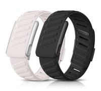 Getino 2 Pack Bands Compatible with Whoop 5.0 Bands One, Peak and MG/Life, Soft Silicone Breathable Waterproof Sport Adjustable Replacement Strap for Whoop Band 5.0 Women Men