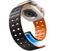 Getino Magnetic Breathable Silicone Band Compatible with Apple Watch - 27 N54 Strong Magnet Sport Strap for iWatch Series 11-1/Ultra 3/2/1/SE (49/46/45/44/42mm) - Sweatproof 24H Comfort for Men Women