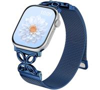 Getino Milanese Loop Stainless Steel Metal Magnetic Mesh Band Compatible with Apple Watch Band for Women 40mm 41mm 38mm 42mm 44mm 45mm 49mm 46mm Series 11 10 9 8 7 6, Indigo, 44mm/45mm/46mm/49mm