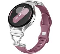 Getino Slim Silicone Bands Compatible with Samsung Galaxy Watch 7 Band 6 5 4 FE 40mm 44mm/Galaxy Active 2, 20mm Watch Band Skinny Charms X-Shaped Thin Sport Loop Strap for Samsung Watch Bands Women