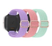 Getino Stretchy Braided Bands Compatible with Gizmo Watch 3 2 1 Band for Kids/SyncUP Kids/Cosmo JrTrack Watch/Gabb Watch 3e 3 2 1, Soft Breathable Adjustable 20mm Smartwatch Strap for Girls Boys