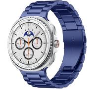 Getino Three-Link Stainless Steel Band Compatible with Samsung Galaxy Watch 8 40mm 44mm/Galaxy Watch 8 Classic 46mm Bands, No Gap Premium Metal Strap for Galaxy Watch 8 Band Men Women, Blue