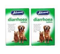 GETINSTYLE SHOP Bundle - 2x 12 Johnsons Vet Diarrhoea Tablets for Cats and Dogs