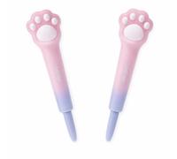 GETINSTYLE SHOP Bundle 2x Anti Stress Gel Pen - Squeezies Stationery for Relaxing, Concentration, Anti-Stress, Super Soft, Blue Ink, Tip Diameter 1mm, Kitty Theme
