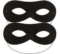 GETINSTYLE SHOP Bundle - 2x Eyemask Eye Mask Satin Black for Fancy Dress Masquerade Accessory