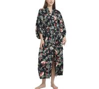 Getitsoon Women's Kimono Robe Long Dressing Gown Satin Cardigan Printed Robes Bridesmaid Bridal