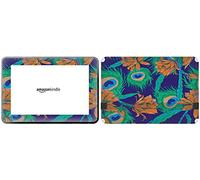 GetitStickit VeUKSkinTabAmaFireHD89_71 "Navy Blue Background with Peacock Feathers and Flowers Removable Skin for 8.9-Inch Amazon Kindle Fire HD