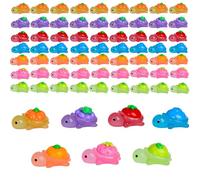 GETJOY 70 PCS Mini Turtles, Tiny Turtle, Tiny Turtles with Fruit Designs, Miniature Fairy Garden Decor, DIY Craft Supplies for Aquarium Terrarium and Car Dashboard Decoration