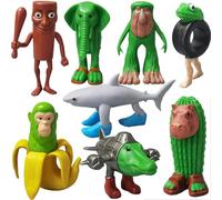 GETJOY 8 PCS Italian Brainrot Toys, Italian Brain Rot Toys, Unique Home Decor and Collectible Statues, 3D Printed Doll Ai Italian Animals Toy, Perfect for Display and Gifting
