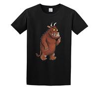GETLUCKY Men's Cotton Shirt The Gruffalo Twin Needle Sleeves and Hem Black S