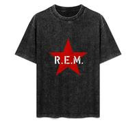 GETLUCKY Men's Summer Acid Washed T-Shirt Rem Rem Red Star Army Every Design is Just Right 3XL