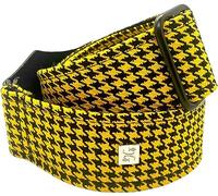 GET'M GET'M Guitar Strap Fly Hounds Tooth Yellow 2" Guitar Strap