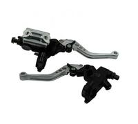 GETPZPZHMQ Brake Clutch Levers 2 Pcs 22 Mm Hydraulic Disc Brake Upper Pump Motorcycle Clutch Handbrake Levers Motorcycle Brake Handle(Silver)