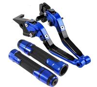 GETPZPZHMQ Brake Clutch Levers for FZ6 for FAZER for Fz6 2004-2010 Motorcycle Brake Clutch Lever Extendable Adjustable Hand Grip Handlebar Motorcycle Brake Handle(BlackBlue)