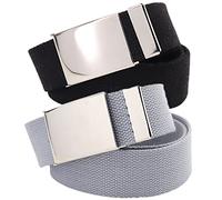 GETREY Adjustable Mens Belts,mens woven belt,Braided Belt,Cotton Canvas Belt Men Women Plus Size Up to 65 (Color : Black and Grey, Size : 165CM(65inch))