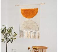 GETREY Wall Hanging Tapestry, Woven Tapestry,Bohemian Wall Hanging, Flax Woven Macrame Decoration Tapestry, Handmade Textile Art Wall Decoration for Home Bedroom Living Room Kitchen (C) (Color : 18)