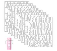 GETRICH 12 Sheets 600 Pcs Letter Stickers, 2 Inch Alphabet Stickers Number Sticker, Self Adhesive Letters Vinyl Stick On Letters Sticky Letters for Crafts Notebook DIY Scrapbook Mailbox Water Bottle