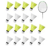 GETRICH 18 Pcs Plastic Badminton Shuttlecock 2 Colors Plastic Shuttlecock Badminton Shuttlecock with Foam Ball Head Suitable for Sports, Training, Movement, Entertainment, Games