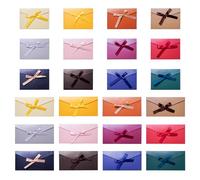 GETRICH 24 Pcs Coloured Envelopes, 12 Colour Vintage Gift Envelopes with Ribbons, Money Envelope for Cash Gifts, for Wedding, Christmas, Thanksgiving, Birthday, Festival Invitations