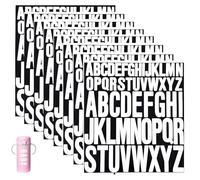 GETRICH 8 Sheets Letter Stickers, 1 Inch 2 Inch Alphabet Stickers,Self Adhesive Letters Vinyl Stick On Letters Waterproof Sticky Letter for Crafts DIY Scrapbook Mailbox Envelope Notebook Water Bottle