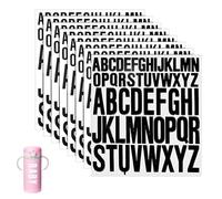 GETRICH 8 Sheets Letter Stickers, 1 Inch 2 Inch Alphabet Stickers,Self Adhesive Letters Vinyl Stick On Letters Waterproof Sticky Letter for Crafts DIY Scrapbook Mailbox Water Bottle Envelope Notebook
