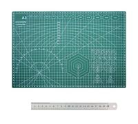 GETRICH Craft Cutting Mat A3 Green,3mm Thick Self Healing Cutting Mat A3, Double Sided Cutting Board Craft Non Slip with Cutting Ruler, Cutting Mats for Paper Sewing Craft Scrapbooking