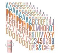 GETRICH Letter Stickers 600 Pieces/12 Sheets Adhesive Letters Weatherproof Colourful Vinyl Numbers Stickers Self-Adhesive Letters Stickers Letters for DIY Scrapbooking Greeting Cards