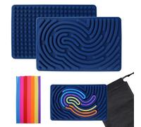 GETRICH Sensory Activity Board, Push Peel Sensory Board Silicone Fidget Toys with Portable Bag & 20 Strings, Sensory Toys for Kids 3+ to Relieve Stress, Anxiety, Adhd, Autism-3