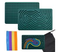 GETRICH Sensory Activity Board, Push Peel Sensory Board Silicone Fidget Toys with Portable Bag & 24 Strings, Sensory Toys for Kids 3+ to Relieve Stress, Anxiety, Adhd, Autism-1