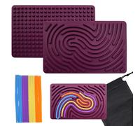 GETRICH Sensory Activity Board, Push Peel Sensory Board Silicone Fidget Toys with Portable Bag & 24 Strings, Sensory Toys for Kids 3+ to Relieve Stress, Anxiety, Adhd, Autism-2