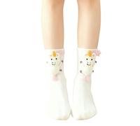 GETRICHHL Slipper Socks 2-Pack Of 3D Three-Dimensional Knitted Thermal Socks, Unisex, Animal Pattern-white1-One Size