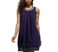 GETRICHHL Summer Dresses For Women Stylish And Elegant Sleeveless Sequined Women'S Party Dress-PURPLE-XXXL