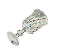 GETRICHHL Whiskey Glasses Two-Piece Set Of Embossed Polka Dot Vintage Painted Stemmed Glasses-2pc-230ml