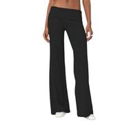 GETRICHHL Yoga Pants Women'S Fashionable, Casual, Comfortable Wide-Leg Low-Waisted Flared Pants-black-M
