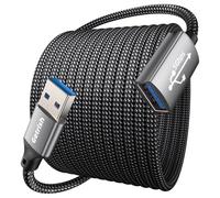 Getrish USB Extension Cable 20FT, Long USB 3.0 Extension Cord, Type A Male to Female Nylon Braided Extender Compatible with Camera, Phone, USB hub, Mouse, Keyboard, Printer, Hard Drive, Xbox