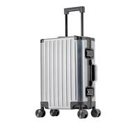Gets Airline Approved All Aluminum Carry On Luggage,20 x14 x 8 Lightweight Hard Shell Suitcase with Spinner Wheels, TSA Lock,Zipperless Suitcase for Business Travel, Gun Gray, 24 Inch
