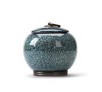 Gets Ceramic Tea Jar Vintage Chinese Style Storage Jars Tea Tins Cans Canister Traditional Tea Caddy Sealed Lids Home Kitchen Dining Decoration (Blue)