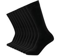 GetSocks Men Socks -10 Pairs- Seamless Toe Men’s Socks, Reinforced Heel & Toe - Cotton Rich Classic Black Men - Size 6-11