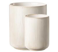 getstar Large Rotating Utensil Holder for Kitchen Counter,7.2"+5.4" Ceramic Utensils Crocks Set for Countertop Large & Small Utensil Organizer for Spatula Farmhouse Kitchen Decor