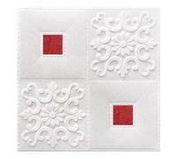 GETSTREE PVC Ceiling Tiles Self Adhesive,Decorative Drop Glue Up Suspended Ceilings Panel Coving,Flexible and Crack-Resistant(10-pcs)(Red)