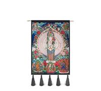 GETSTREE Tibetan Thangka Buddha hanging cloth wall covering background cloth living room porch fabric tapestry wall decoration painting customization(Colour,45x65cm)