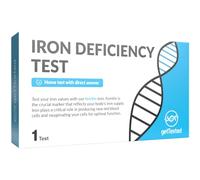 getTested GetTested at Home Iron Deficiency Test (1 Test) The Test Measures The Level of S-Ferrit in The Blood and Gives a Picture of The Body's Iron Stores.