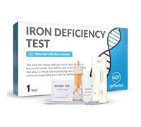 GetTested Iron Deficiency Test Kit - at-Home Blood Test for Anaemia with Fast Results - Fingerprick Sample, No Clinic Visit Needed - Clinically Validated Check for Low Iron Levels