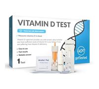 GetTested Vitamin D Test Kit at Home - Self-Test for Vitamin D Deficiency - Fast, Accurate Results - Easy to Use - No Lab Required - Includes Lancet, Buffer & Cassette - Finger-Prick Blood Test