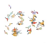 Gettimore 100pcs 1:100 Scale Miniature People Figurines Sitting Passengers for Architectural Model Scenes