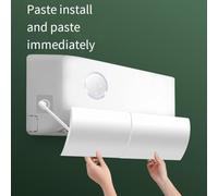 Gettimore 180° Adjustable Air Conditioning Air Deflector for Wall-Mounted AC Units, PP Material Wind Baffle, 58-104cm Retractable, On-Hook Design, Anti-Direct Blow, Easy Install No Drilling, White