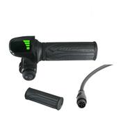 Gettimore 1Pair Electric For Bike Twist-Throttle 48V Grip Speed Display For All Electric Scooter 6 Pin Waterproof Interface Press Buttom Start