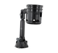 Gettimore 2-in-1 Car Cup Holder with 3.5" Suction Cup 360° Adjustable Foldable Drink Mount Anti-Shake ABS Base for Cars Trucks Vans Boats Black Gray