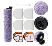 Gettimore 2-Pack Filters and Brush Roller for Shark HydroVac 3-in-1 Vacuum, Compatible with WDB1F2 WD101 WD100, Washable Foam and Cleaning Tool