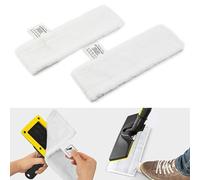 Gettimore 2 Pack Microfibre Floor Cloth Pads for EasyFix SC1 SC2 SC3 SC4 SC5 Steam Cleaner and Mop White